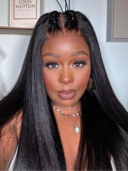 UNice 7×5 & 13×4 Pre-Cut Lace Front Super Secure Black Yaki Wig 150% Density Pre-Everything Wig