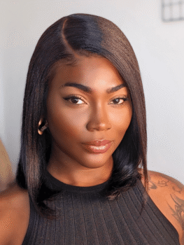 UNice 13×4 Lace Front Yaki Bob Wig Sweat-Proof Lace Cap– Pre-Cut, Pre-Bleached & Summer-Ready With Invisible Drawstring