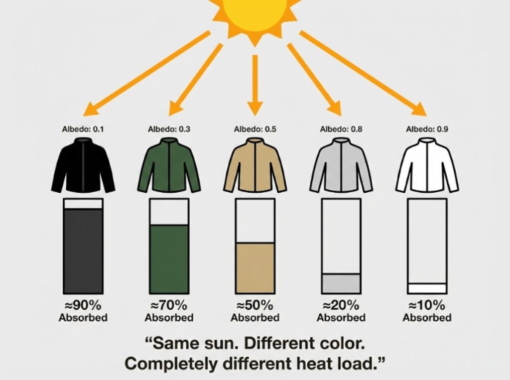 The Physics of Solar Absorption – Why Black Absorbs and White Reflects - Dealibrium