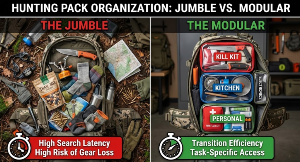 Modular organization reduces transition time and prevents the "yard sale" effect during high-stress field scenarios - Dealibrium