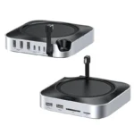 Expand your desktop connectivity and storage capacity seamlessly with this versatile 11-in-1 hardware hub. Designed to complement your workspace