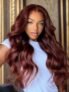 UNice 7×5 Bye Bye Knots Wig Glueless Lace 150% density Flattering Sun-Kissed Warm Tones Cherry wood Body Wave Bleached Knots Wig