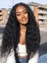 UNice 13×4 Pre-Everything Lace Frontal Black Breezy Wave Wig with Invisi Drawstring